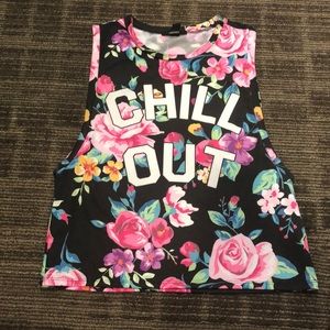 CHILL OUT floral Tank Top Size-S